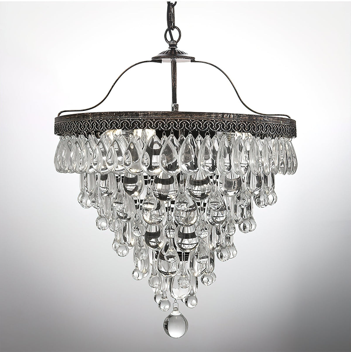 Blink Lustre Unique En Cristal Et Métal En Forme De Pyramide Inversée - Neutralighting