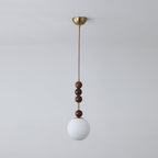 Norn Suspension Verre Perles en Bois - Neutralighting