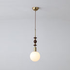Norn Suspension Verre Perles en Bois - Neutralighting