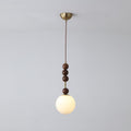 Norn Suspension Verre Perles en Bois - Neutralighting