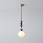 Norn Suspension Verre Perles en Bois - Neutralighting