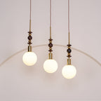 Norn Suspension Verre Perles en Bois - Neutralighting