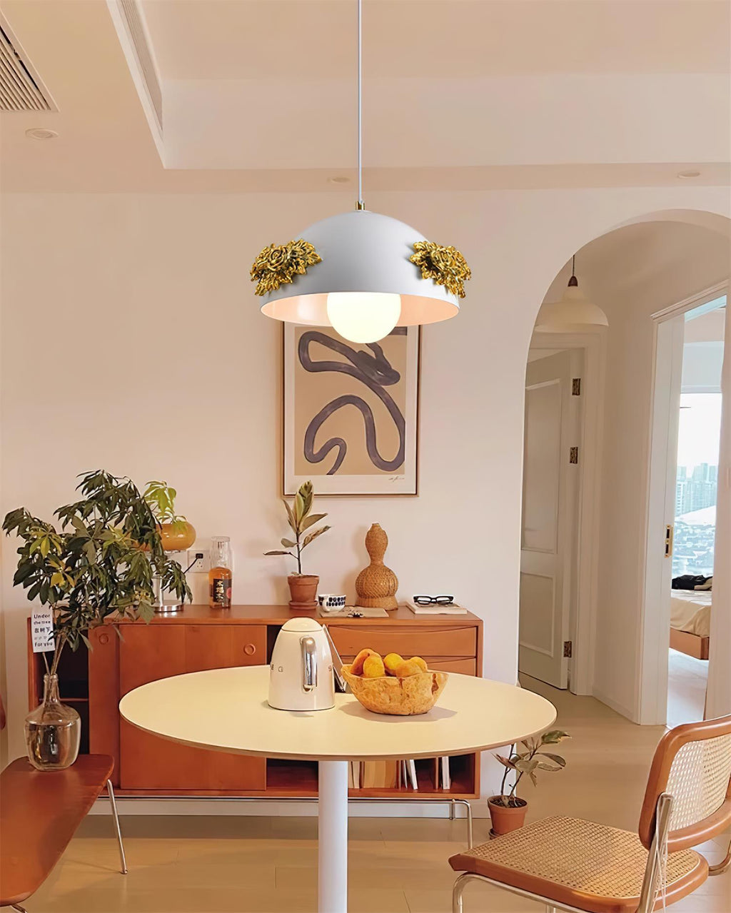 Masiero Suspension Rose Orné Dôme - Neutralighting