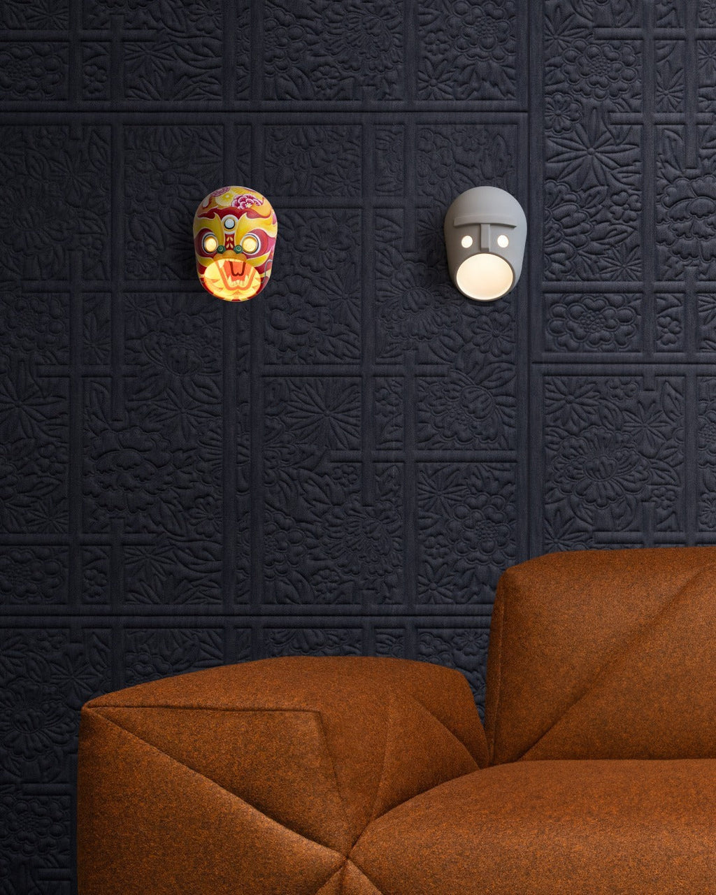 Mask Applique Murale en Résine Créativité Individuelle - Neutralighting
