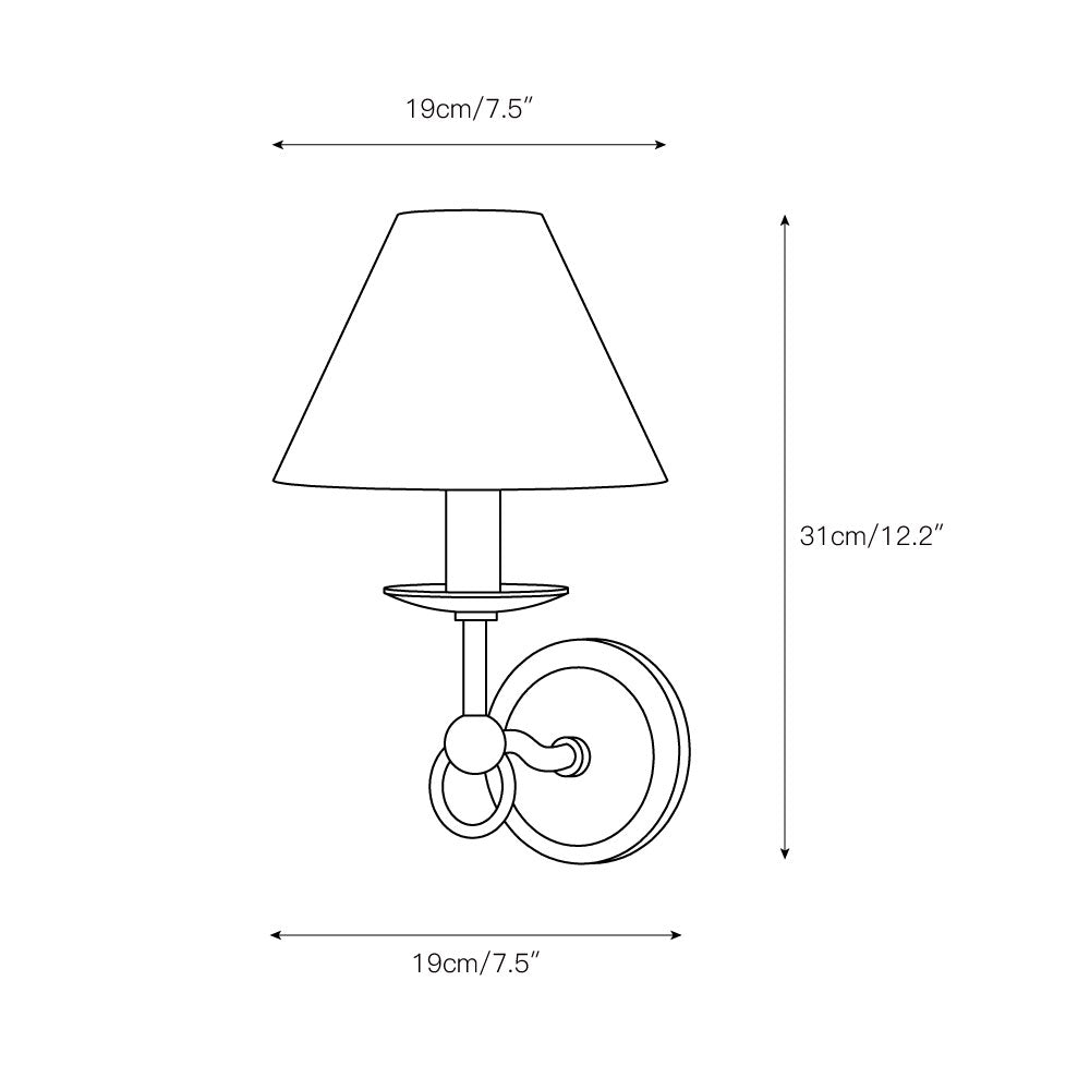 Erzoris Ancien Industriel Métal Tissu Applique Murale - Neutralighting