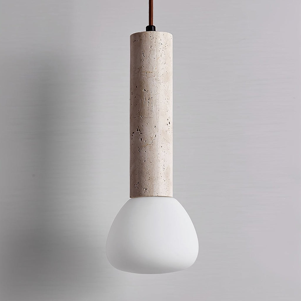 Cicaris Lampe Suspendue Minimaliste en Travertin - Neutralighting