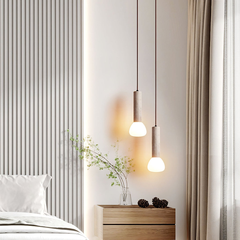 Cicaris Lampe Suspendue Minimaliste en Travertin - Neutralighting
