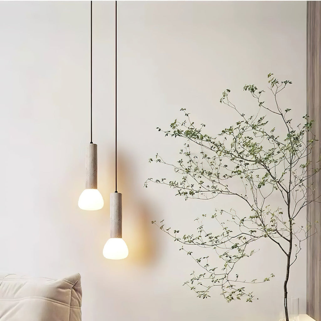 Cicaris Lampe Suspendue Minimaliste en Travertin - Neutralighting