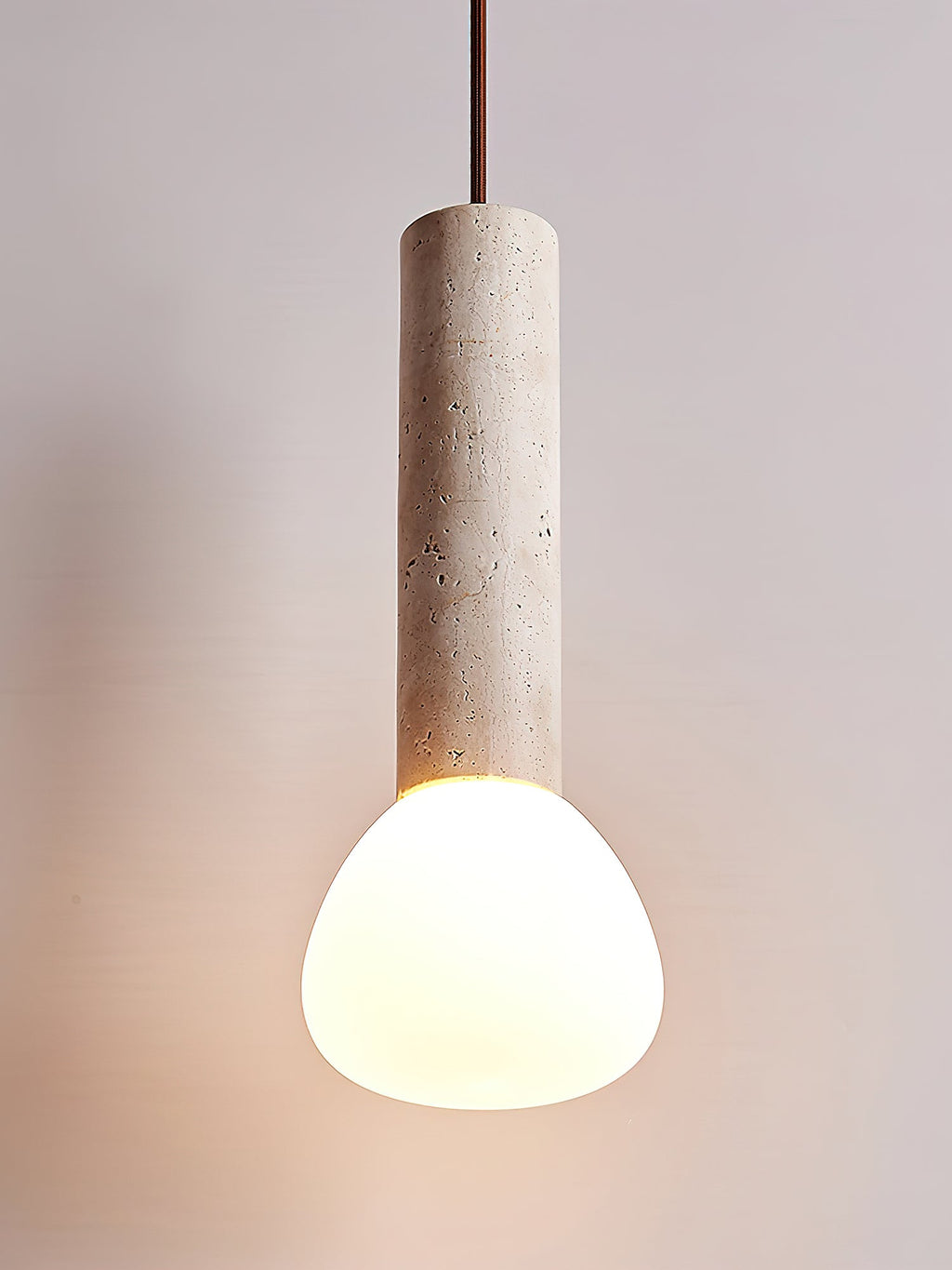 Cicaris Lampe Suspendue Minimaliste en Travertin - Neutralighting