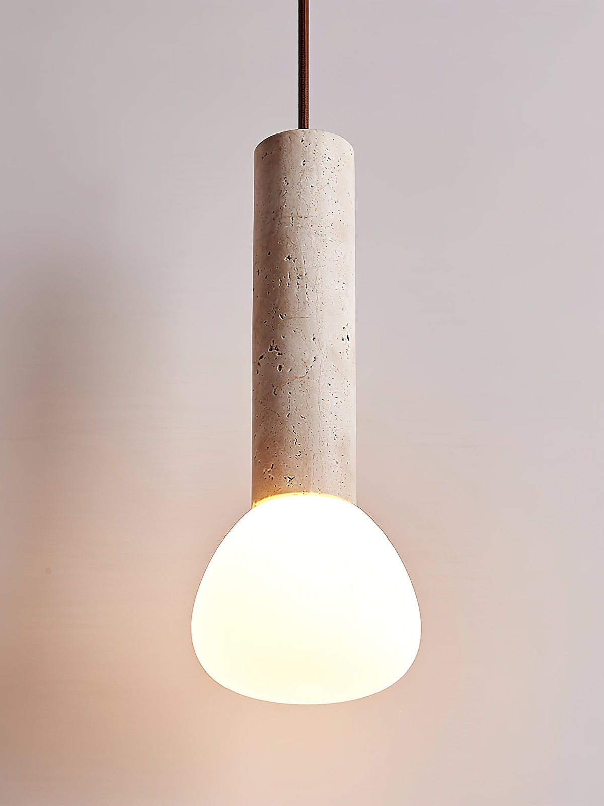 Cicaris Lampe Suspendue Minimaliste en Travertin - Neutralighting