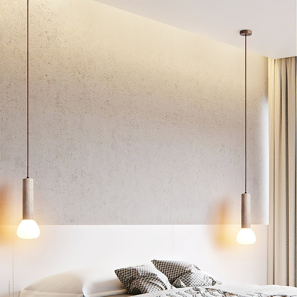 Cicaris Lampe Suspendue Minimaliste en Travertin - Neutralighting