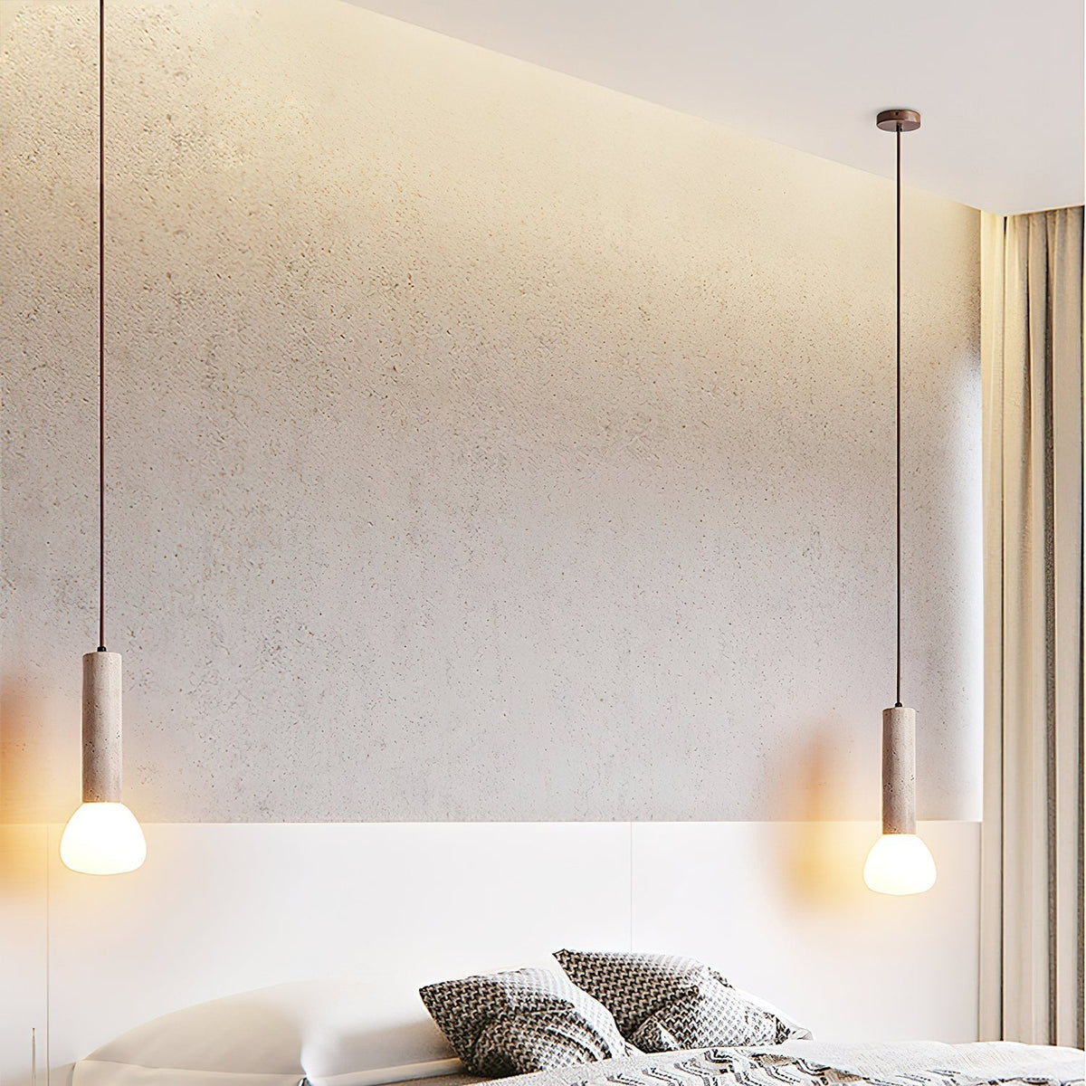 Cicaris Lampe Suspendue Minimaliste en Travertin - Neutralighting