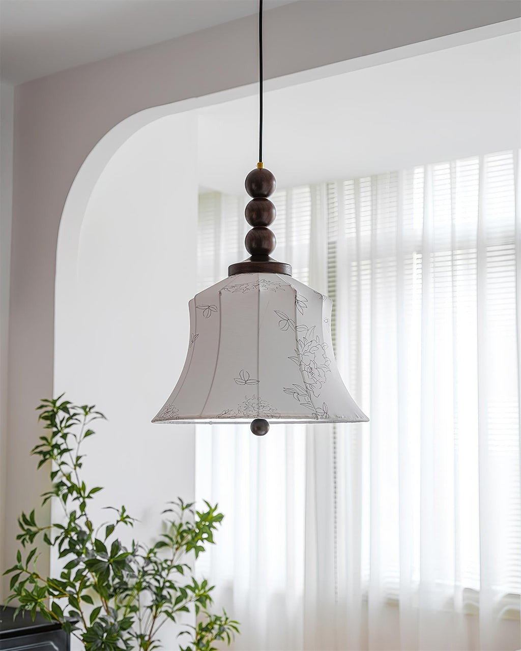 Materia Suspension Ligne Art Florale Bois Rustique - Neutralighting