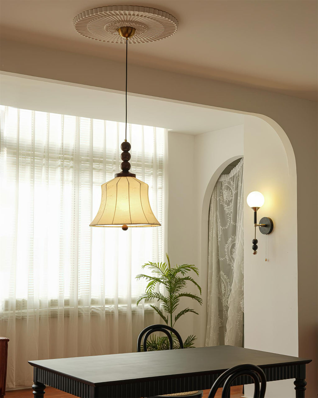 Materia Suspension Ligne Art Florale Bois Rustique - Neutralighting