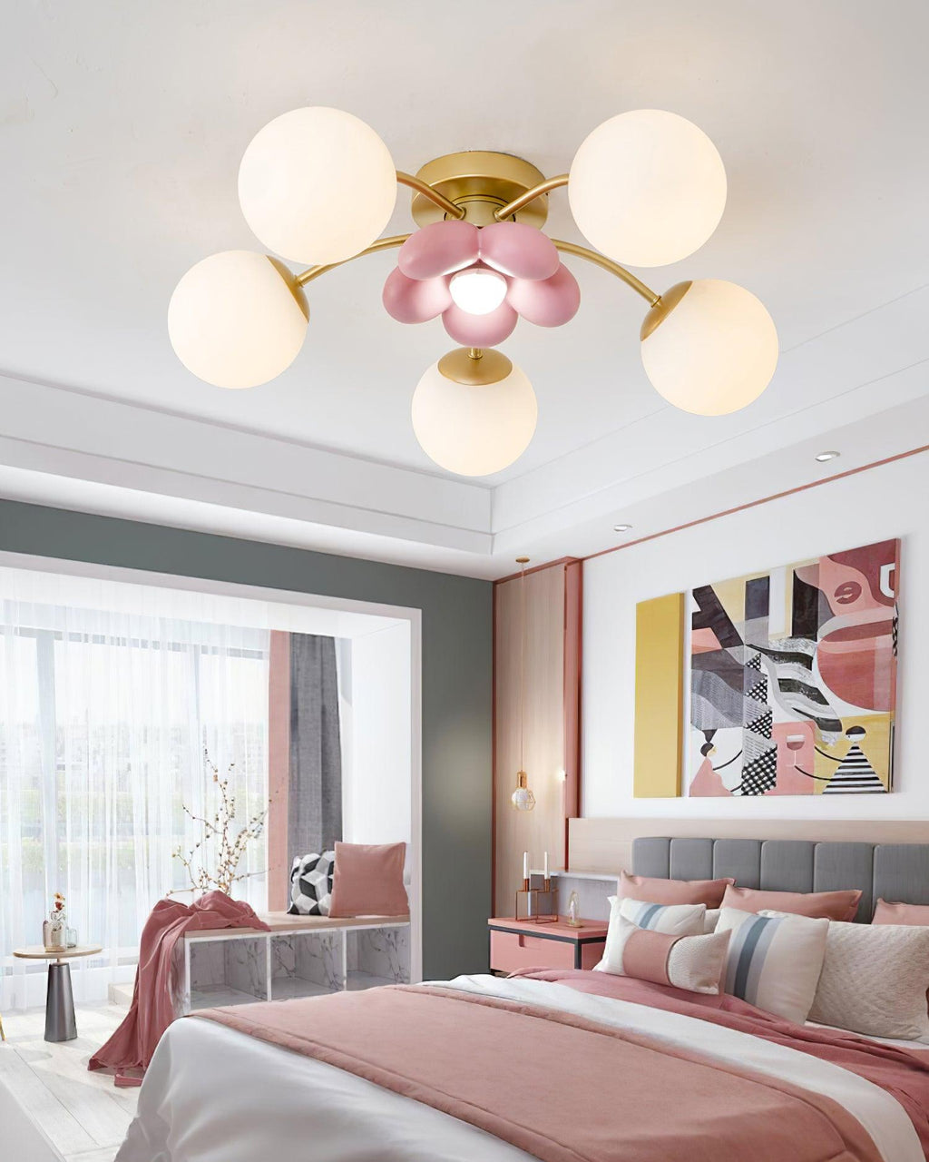 Blossura Plafonnier Moderne Pétale Rose - Neutralighting