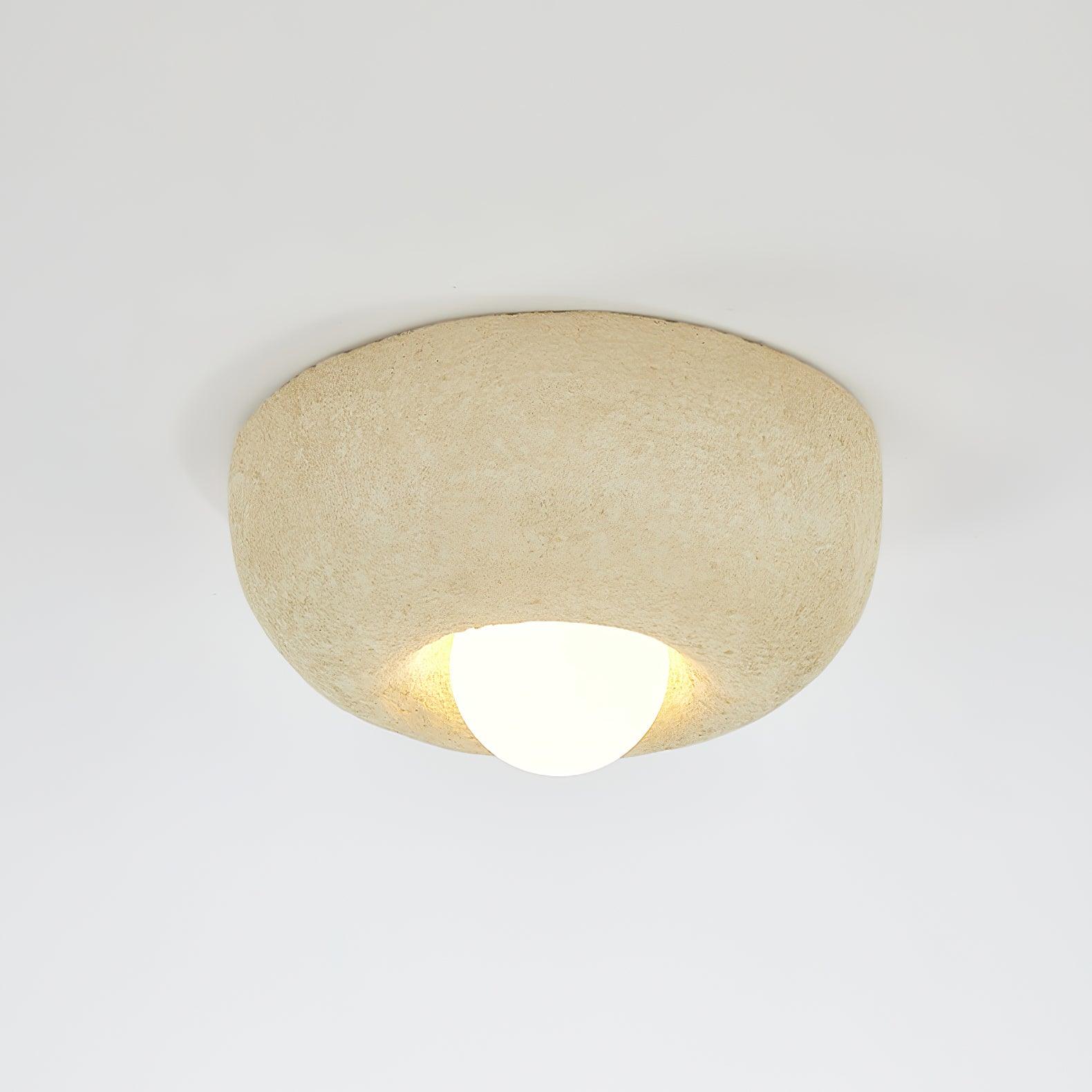 Mauro Plafonnier Texture Naturelle Hémisphère Style Moderne - Neutralighting