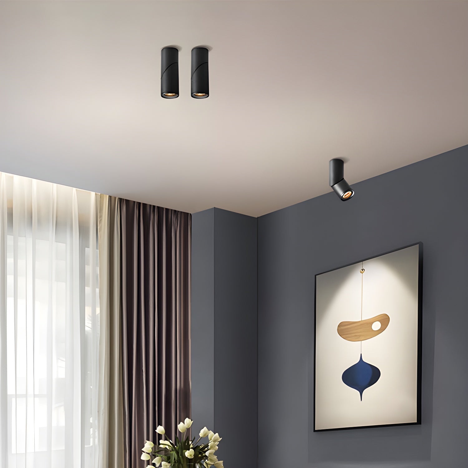 Ivinir Lampe Plafonnier Surface Pivotante Minimaliste Moderne - Neutralighting