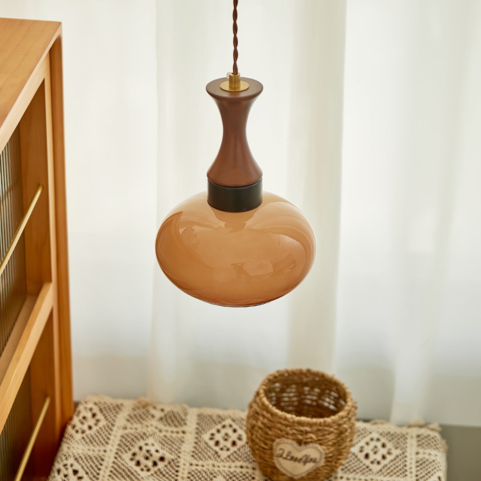 Charlotte Suspension Bois Verre - Neutralighting