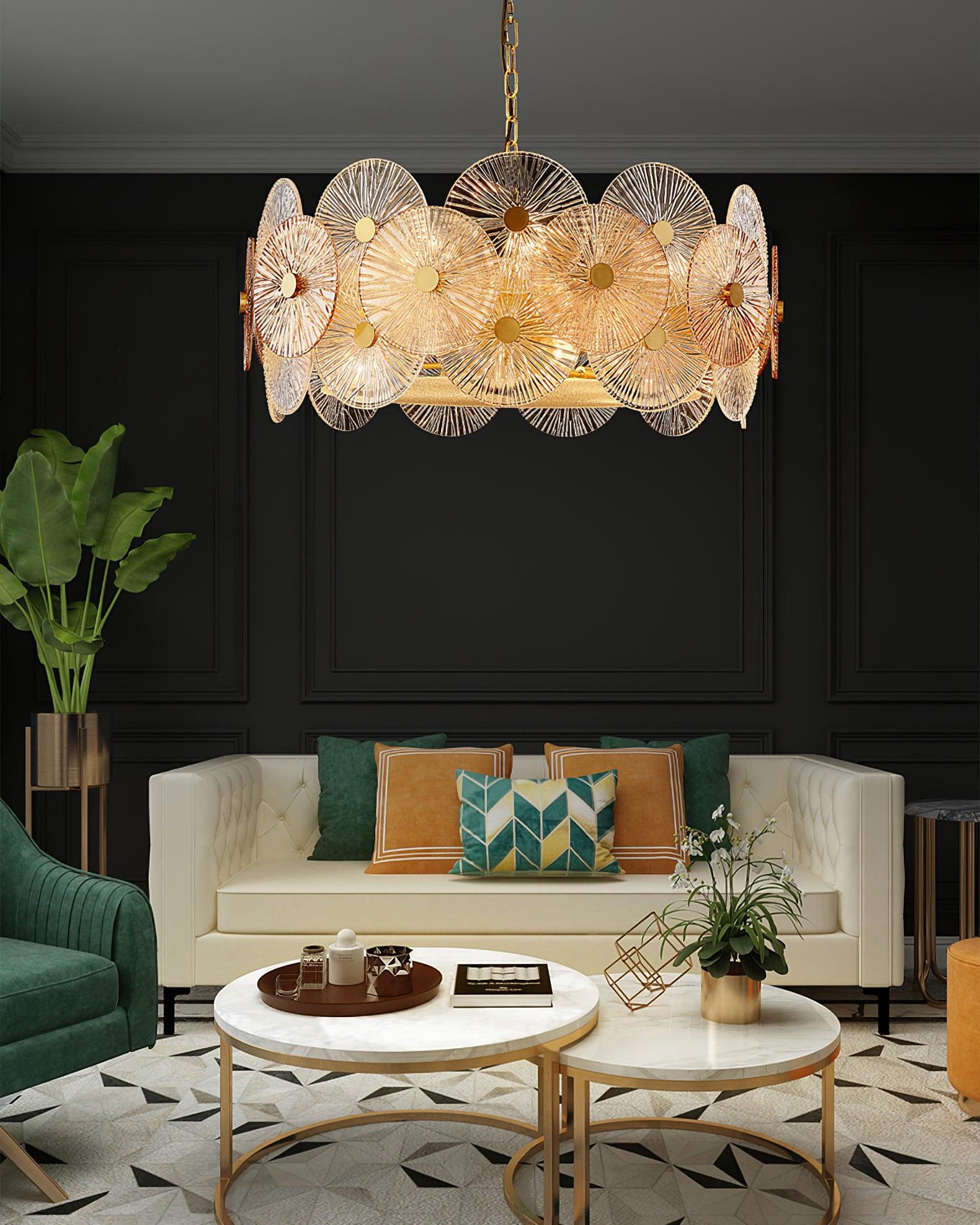 Aurelia Chandelier en Verre Luxueux - Neutralighting