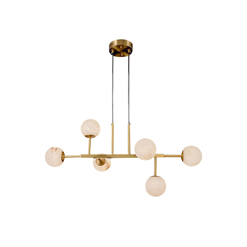 Zovenel Lustre Laiton Albâtre Art Nordique Premium - Neutralighting
