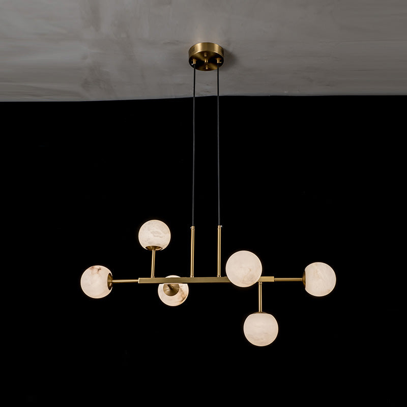 Zovenel Lustre Laiton Albâtre Art Nordique Premium - Neutralighting