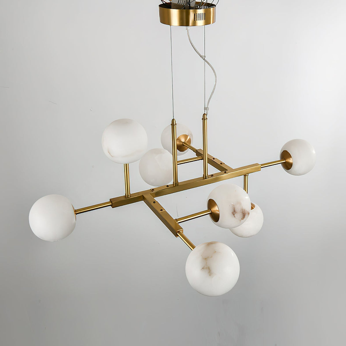 Zovenel Lustre Laiton Albâtre Art Nordique Premium - Neutralighting