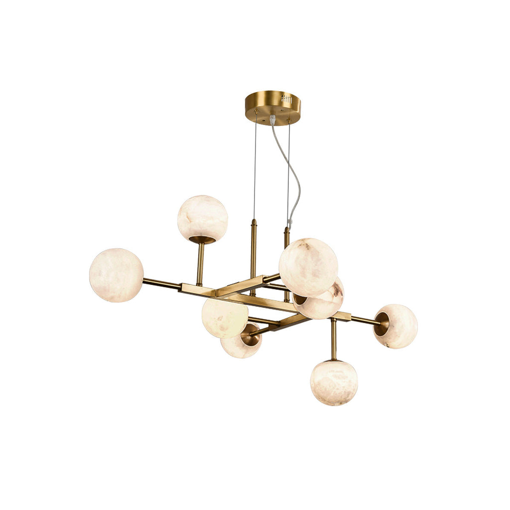 Zovenel Lustre Laiton Albâtre Art Nordique Premium - Neutralighting