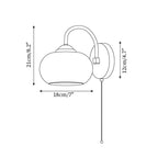 Applique Murale Arqué Bras Verre Dôme Ancien Accent Moderne - Neutralighting