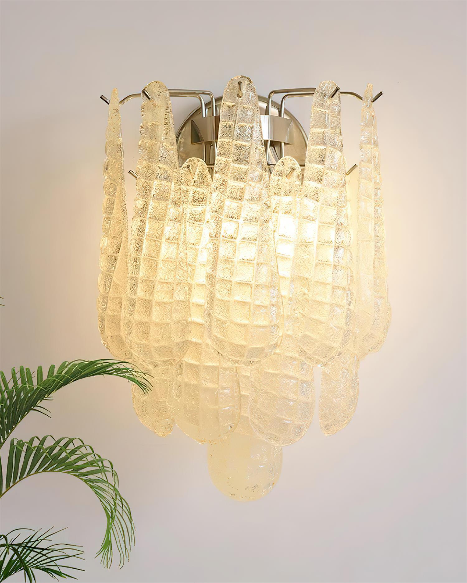 Mazzega Applique Murale Cascade en Verre en Forme de Goutte - Neutralighting