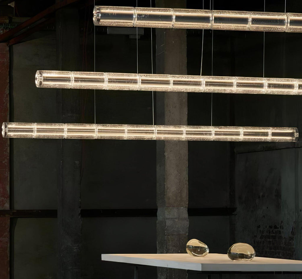 Lyliris Suspension Linéaire en Verre Minimaliste - Neutralighting