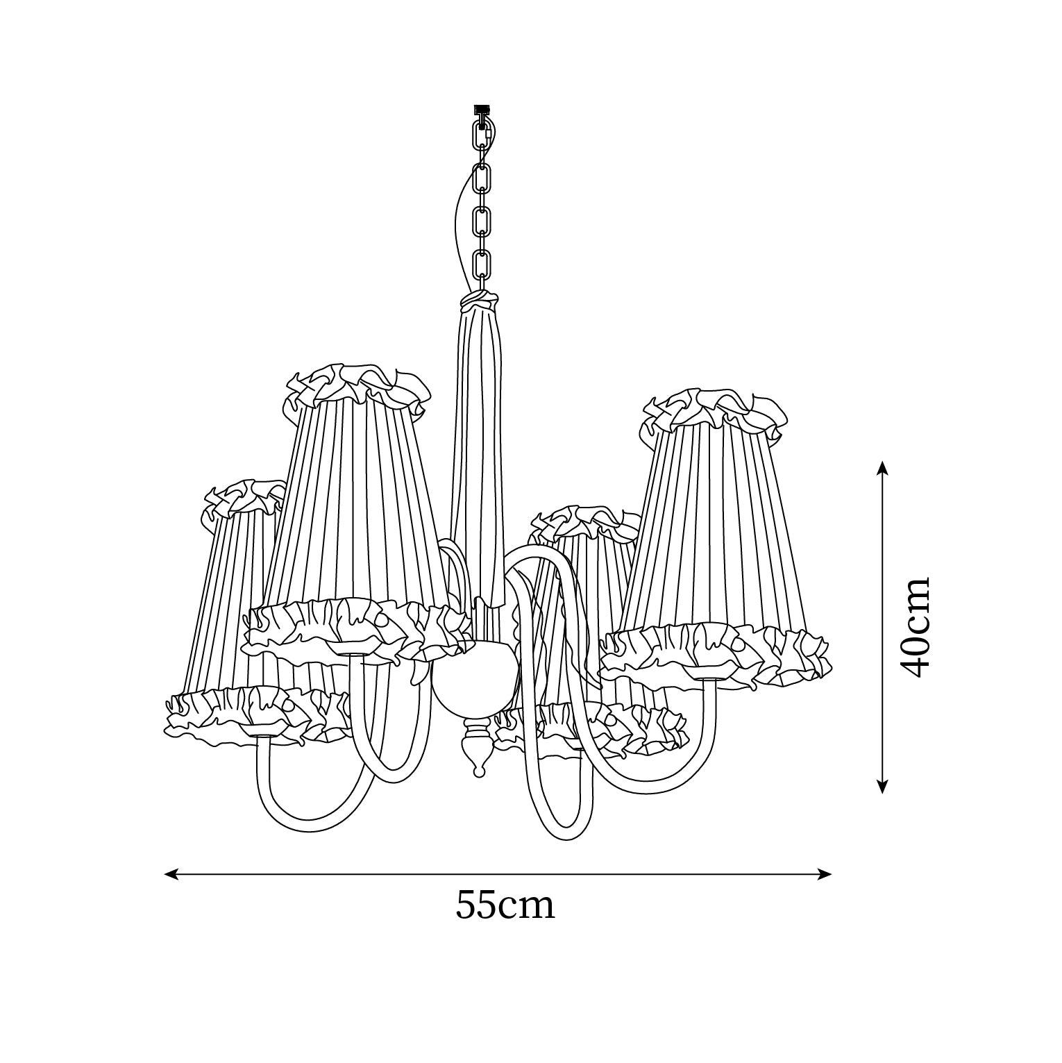 Faylin Lustre Vintage en Laiton avec Abat-jours Plissés - Neutralighting