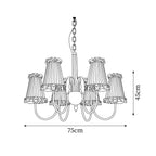 Faylin Lustre Vintage en Laiton avec Abat-jours Plissés - Neutralighting