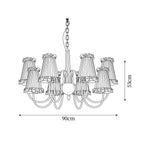 Faylin Lustre Vintage en Laiton avec Abat-jours Plissés - Neutralighting