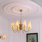 Faylin Lustre Vintage en Laiton avec Abat-jours Plissés - Neutralighting