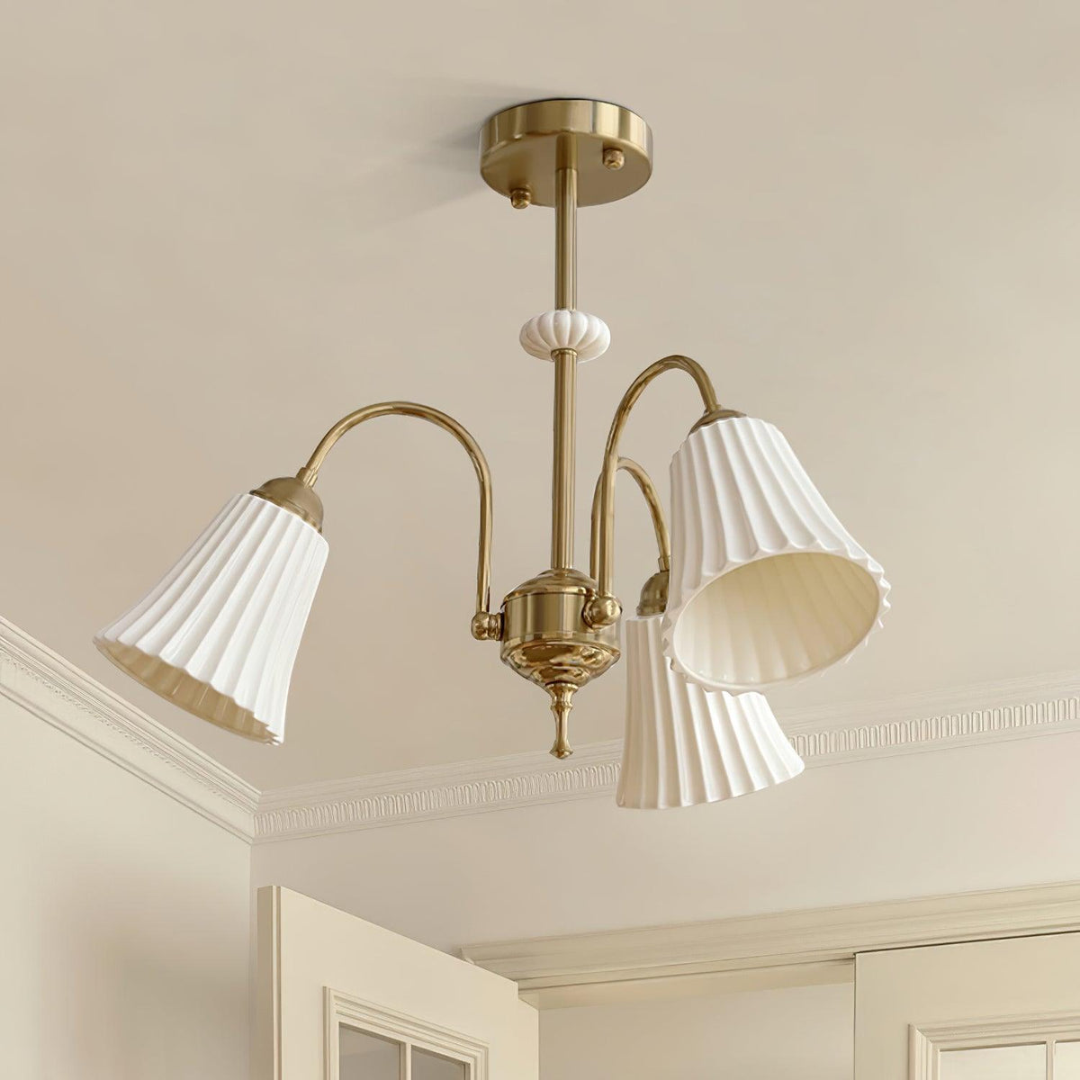 Silas Chandelier Vintage en Céramique - Neutralighting