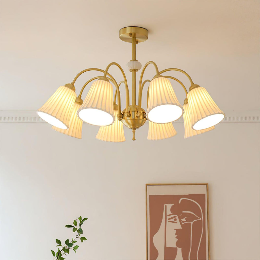 Silas Chandelier Vintage en Céramique - Neutralighting