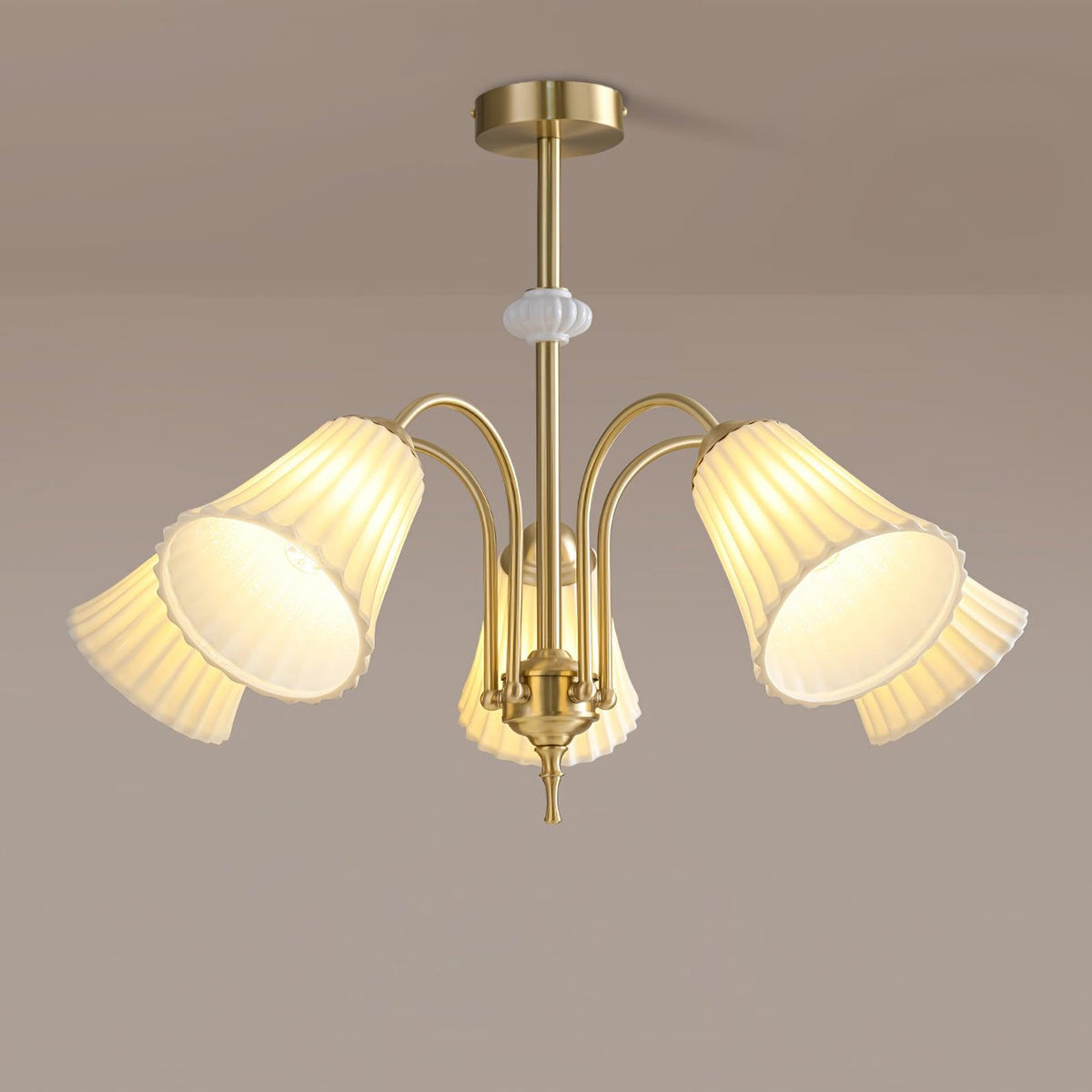 Silas Chandelier Vintage en Céramique - Neutralighting