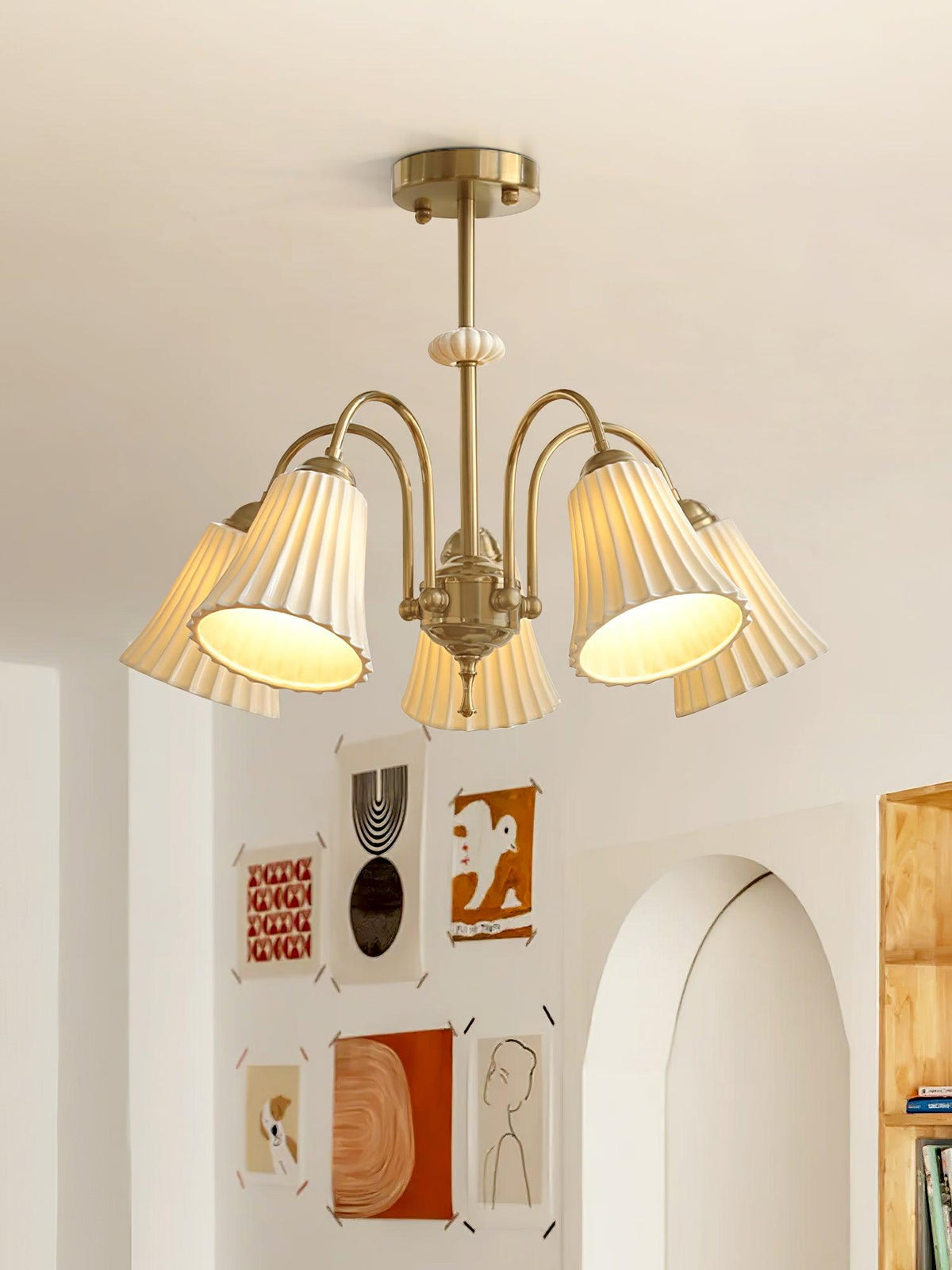 Silas Chandelier Vintage en Céramique - Neutralighting