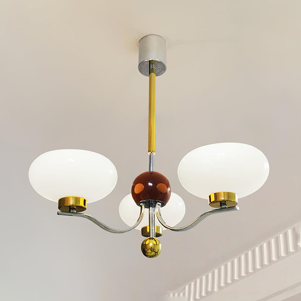 Titus Chandelier Vintage en Verre - Neutralighting