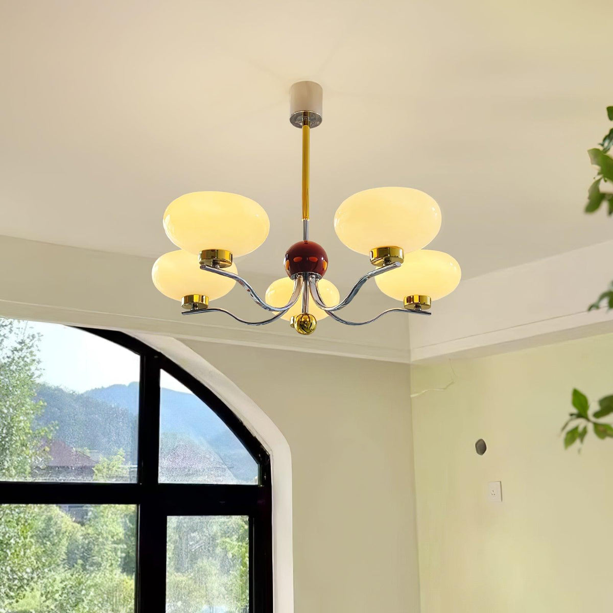 Titus Chandelier Vintage en Verre - Neutralighting