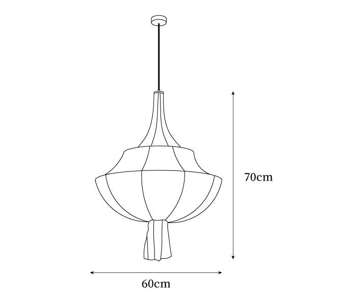 Meduse Lampe Suspendue Tissu Plissé Superposé - Neutralighting