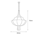 Meduse Lampe Suspendue Tissu Plissé Superposé - Neutralighting
