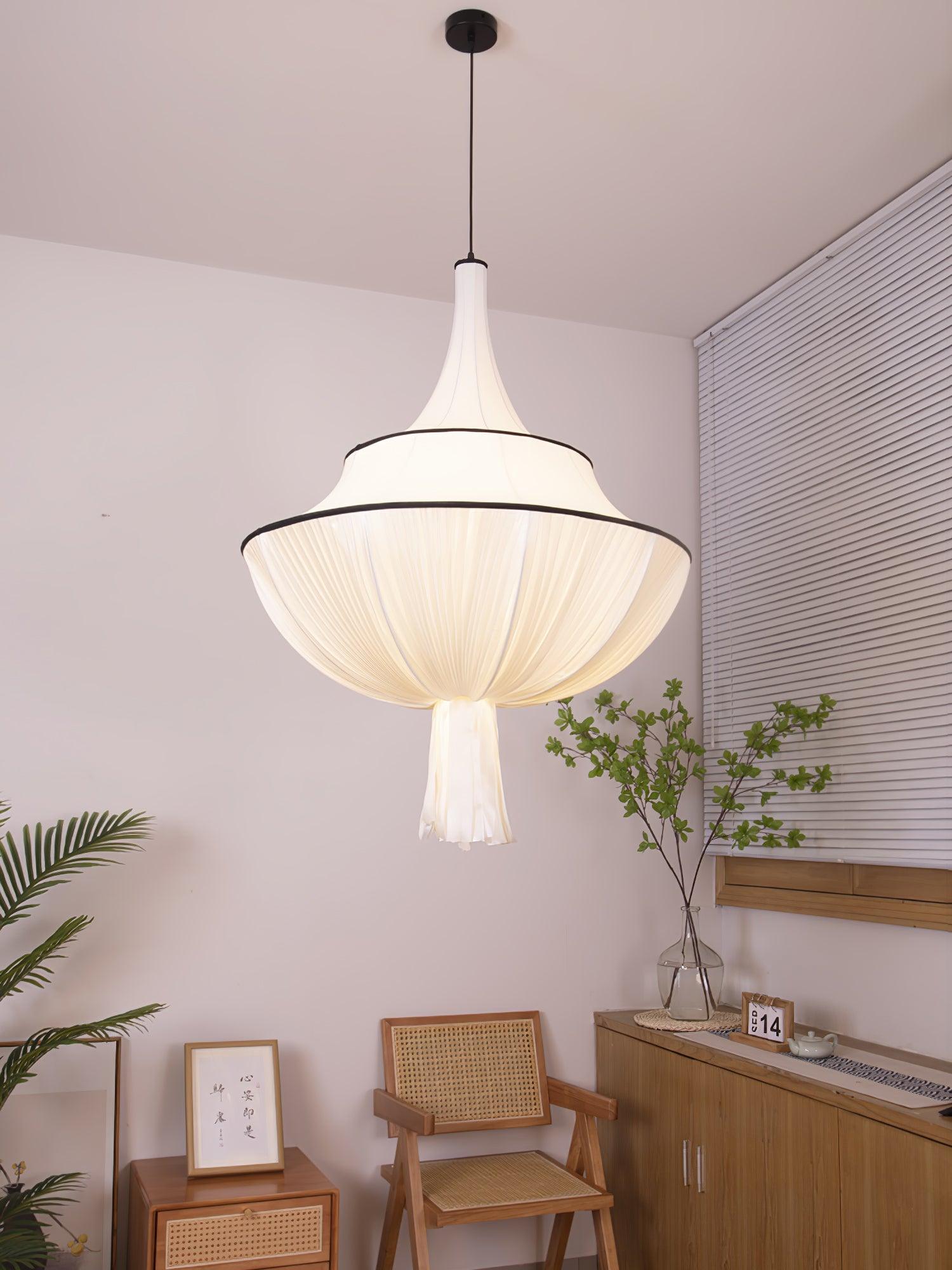 Meduse Lampe Suspendue Tissu Plissé Superposé - Neutralighting