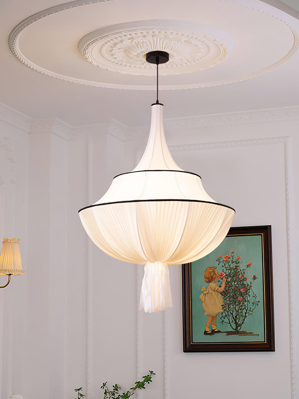 Meduse Lampe Suspendue Tissu Plissé Superposé - Neutralighting