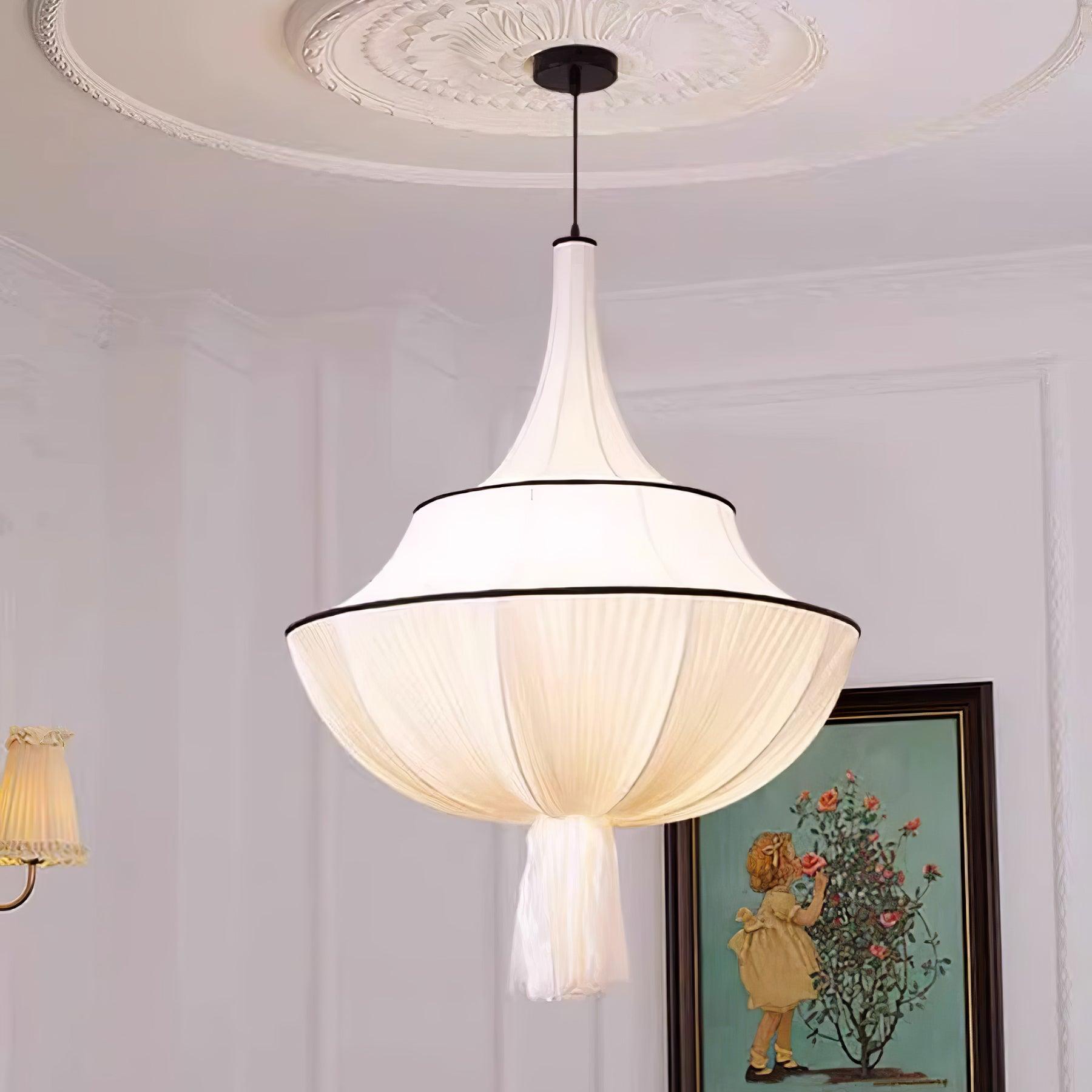 Meduse Lampe Suspendue Tissu Plissé Superposé - Neutralighting
