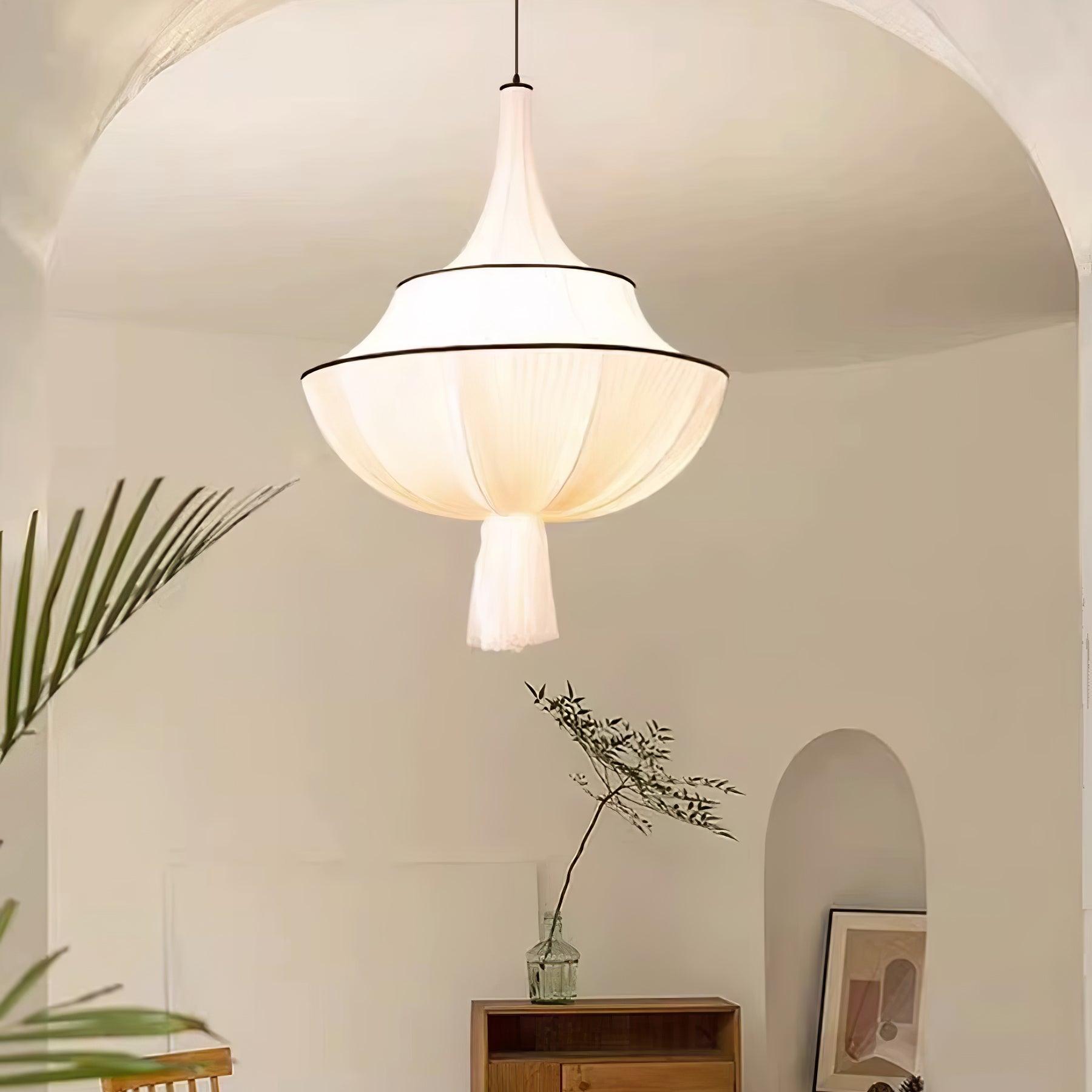 Meduse Lampe Suspendue Tissu Plissé Superposé - Neutralighting