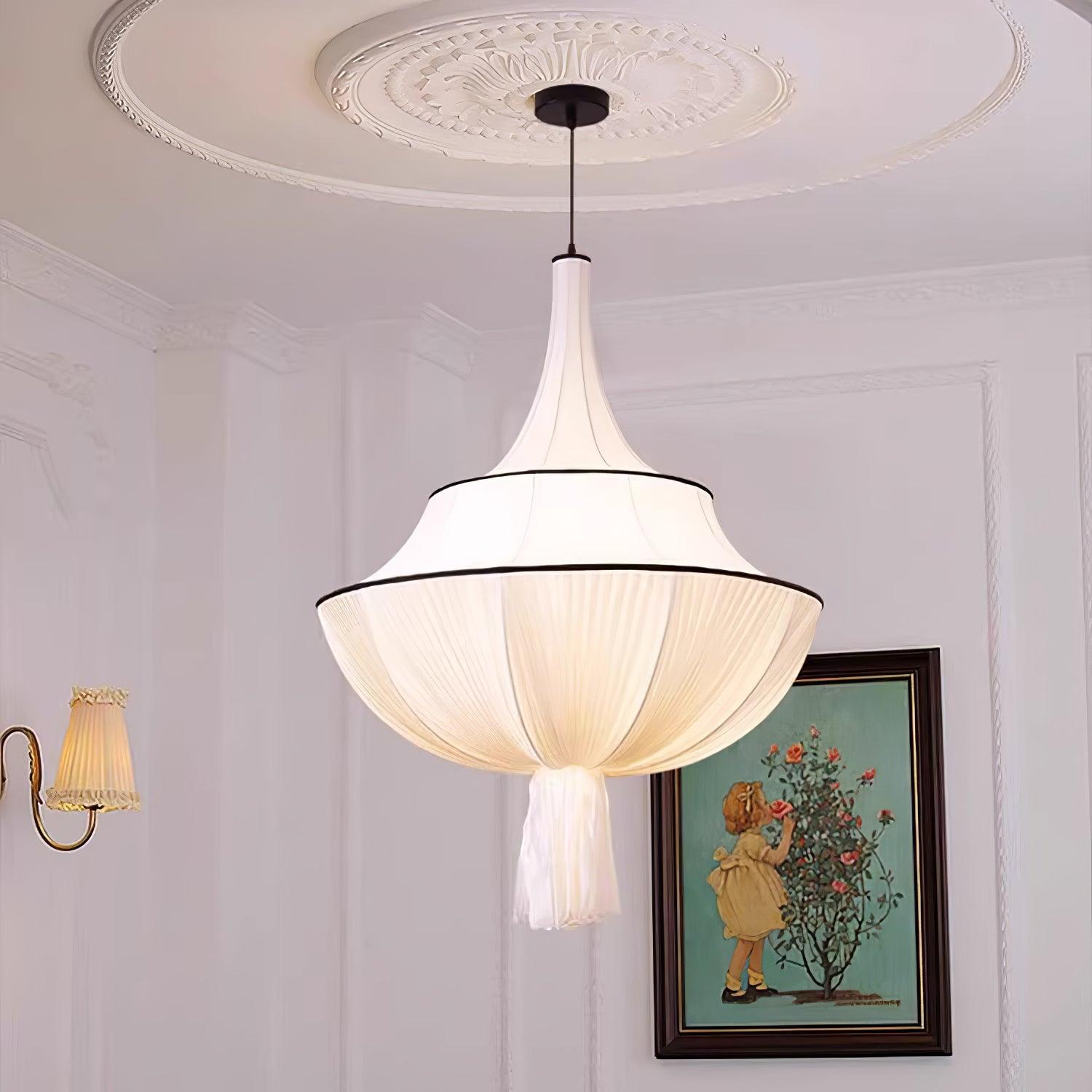 Meduse Lampe Suspendue Tissu Plissé Superposé - Neutralighting