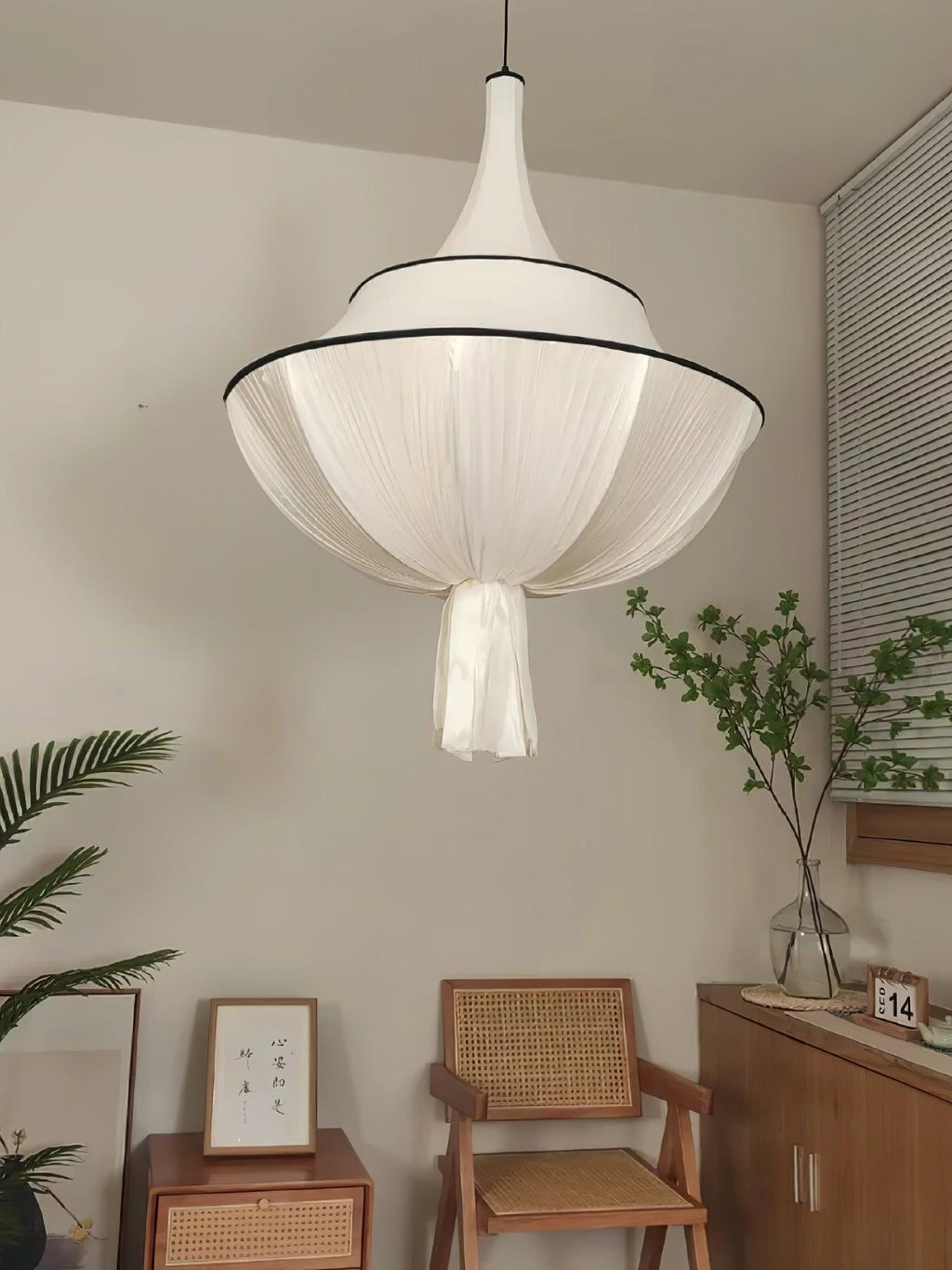 Meduse Lampe Suspendue Tissu Plissé Superposé - Neutralighting