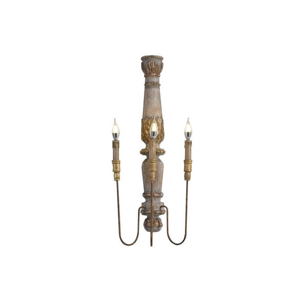 Vevenir Applique Murale Bois Bougie Vintage - Neutralighting