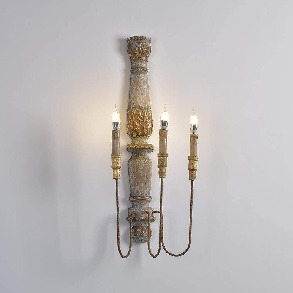 Vevenir Applique Murale Bois Bougie Vintage - Neutralighting